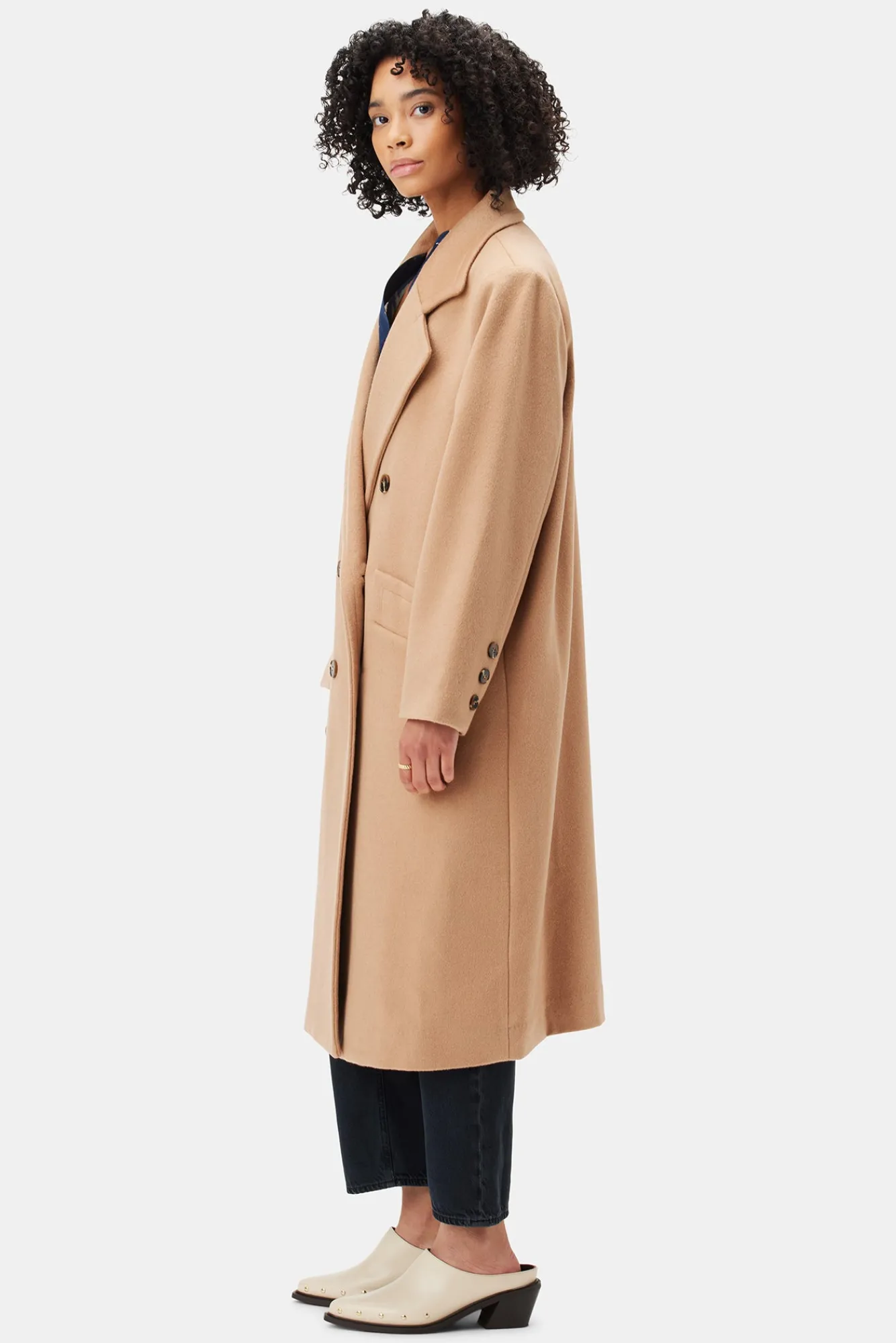 Amour Vert Double Breasted Car Coat- Jackets & Outerwear|Clearance