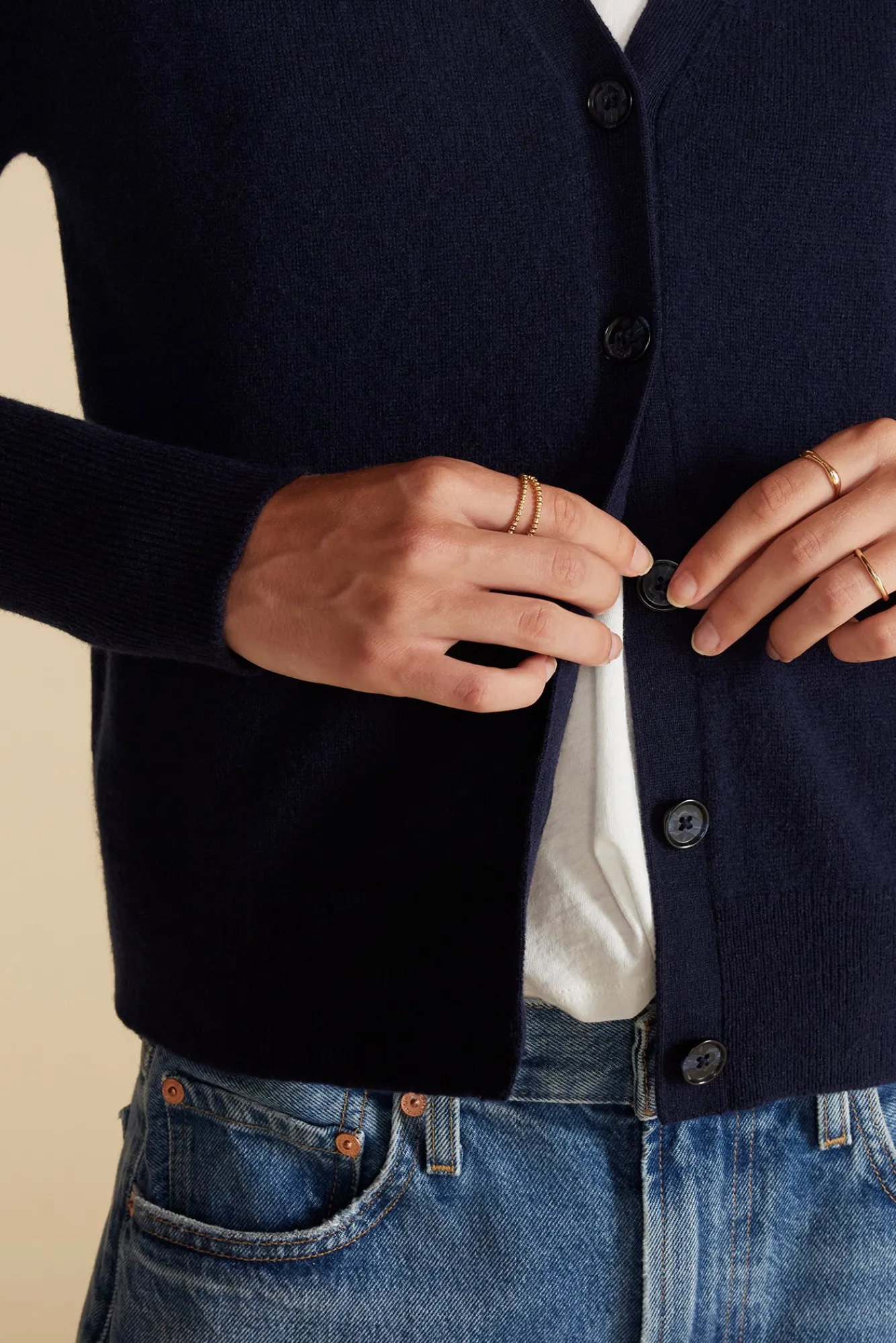 Amour Vert Mason Cashmere Cardigan- Sweaters & Cardigans