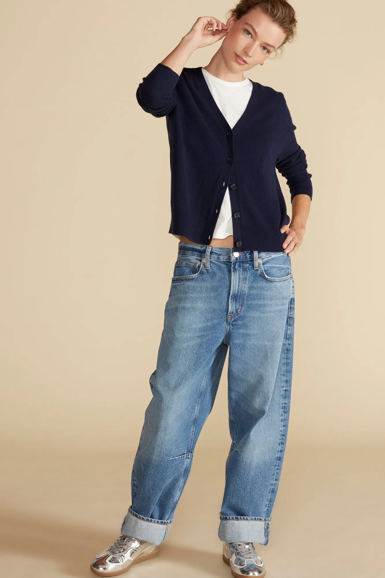 Amour Vert Mason Cashmere Cardigan- Sweaters & Cardigans