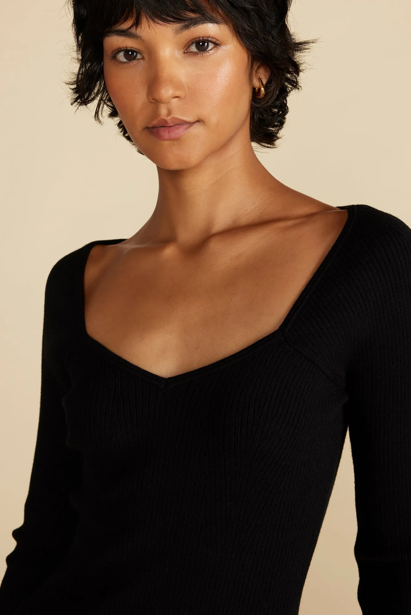 Amour Vert Maelle Square Neck Sweater- Sweaters & Cardigans|Tops