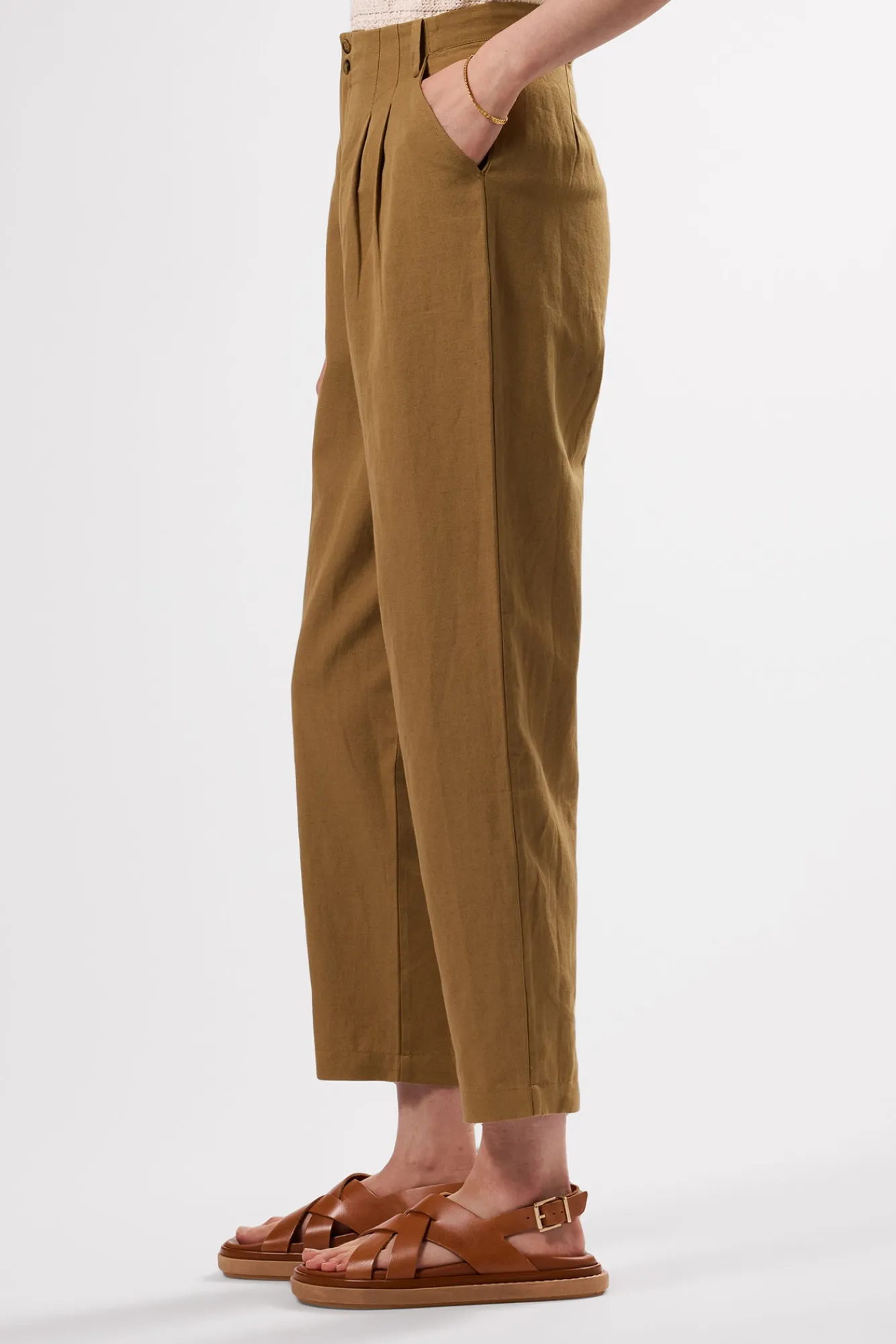 Amour Vert Larisa Cotton Linen Pant- Clearance