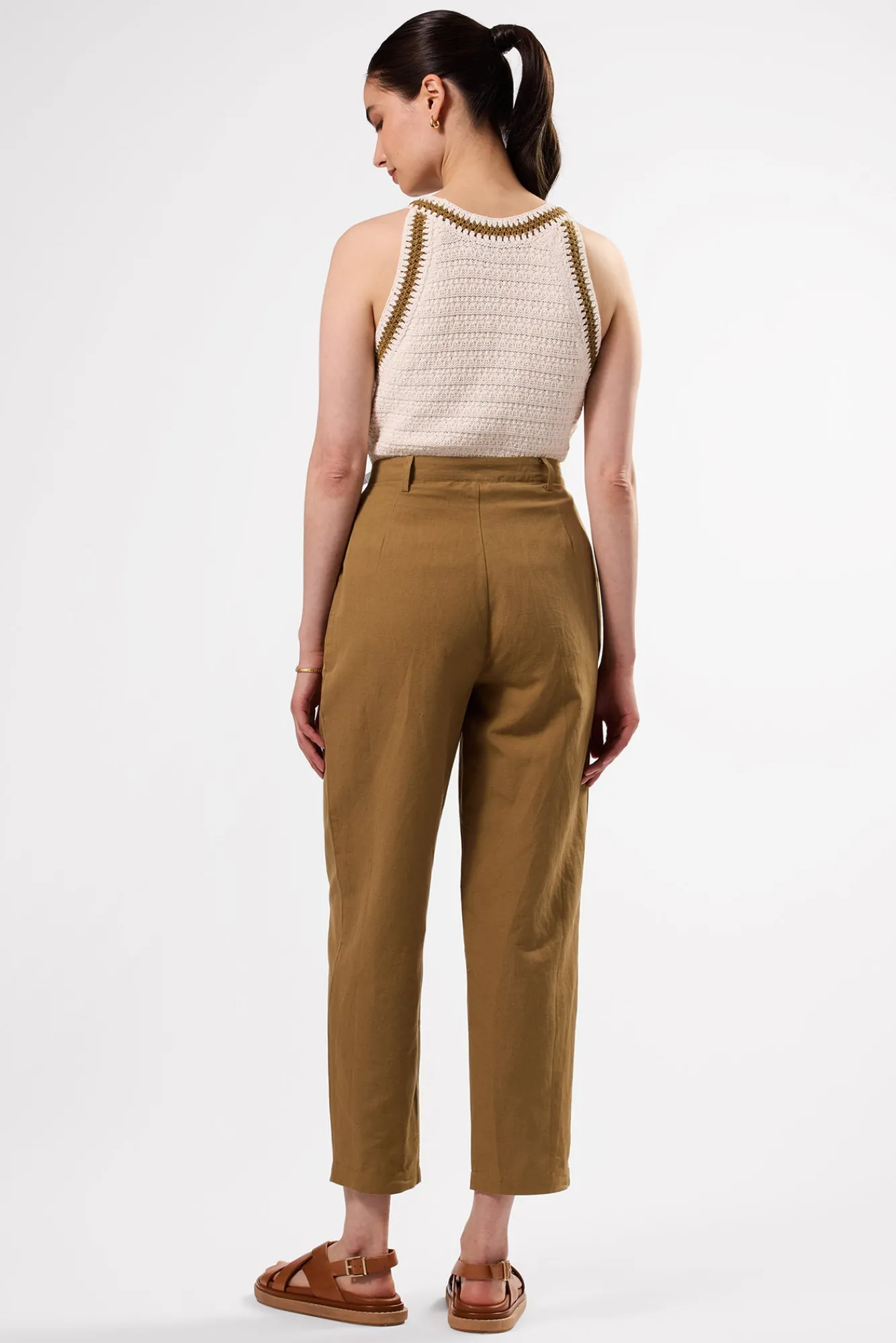 Amour Vert Larisa Cotton Linen Pant- Clearance