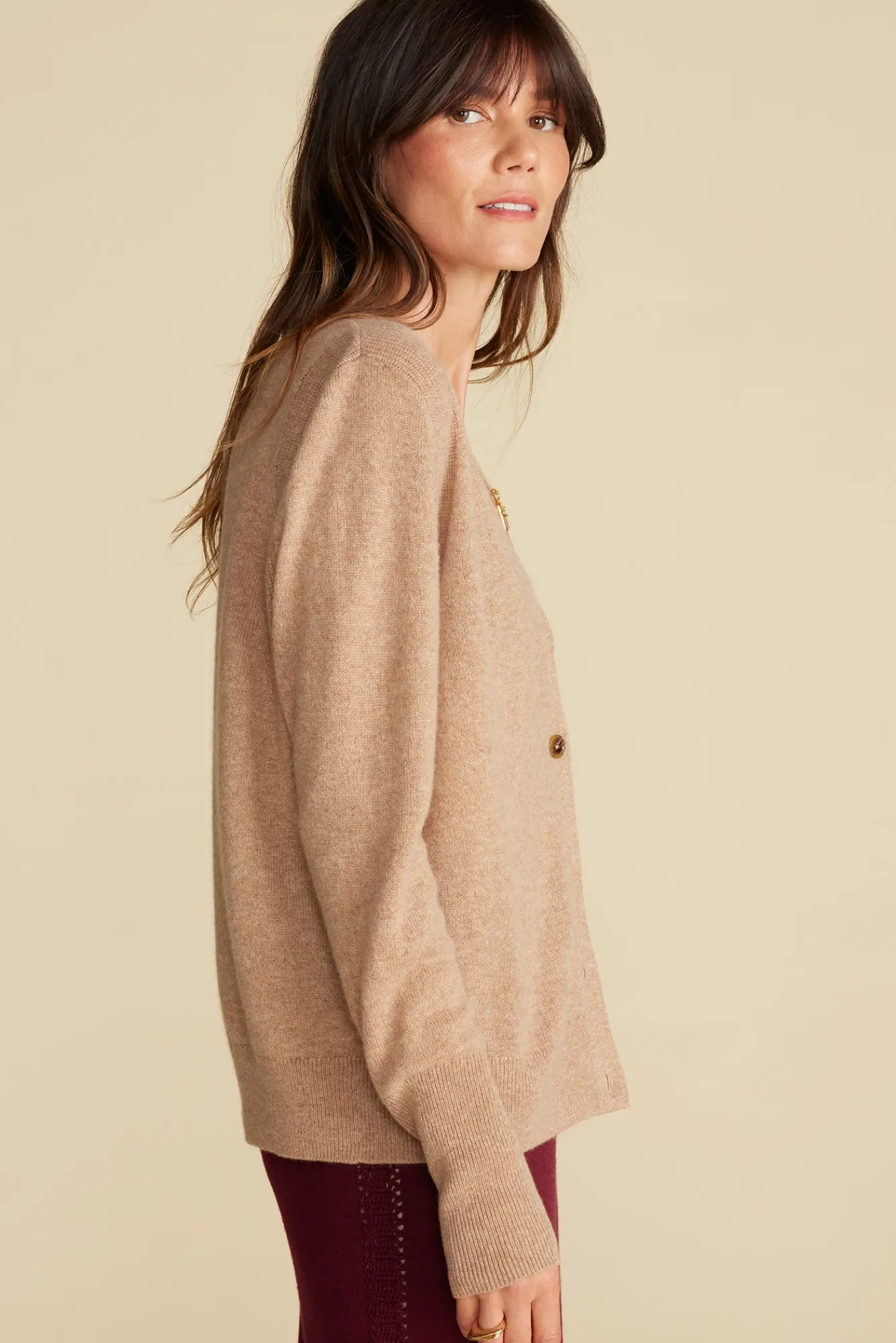 Amour Vert Mason Cashmere Cardigan- Sweaters & Cardigans