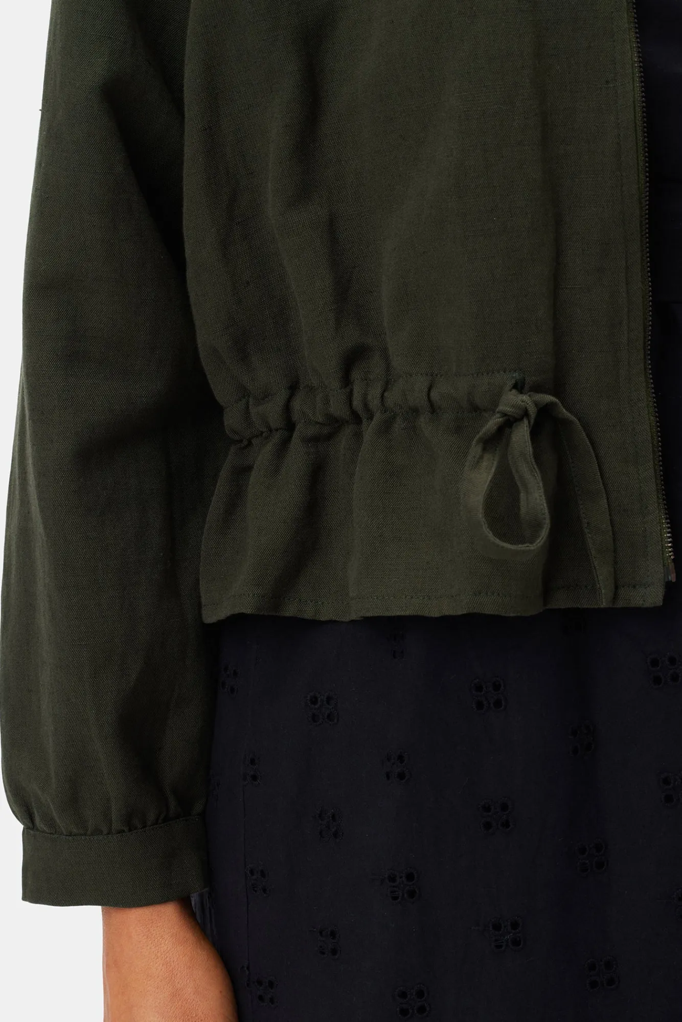 Amour Vert James Cotton Linen Bomber Jacket- Clearance