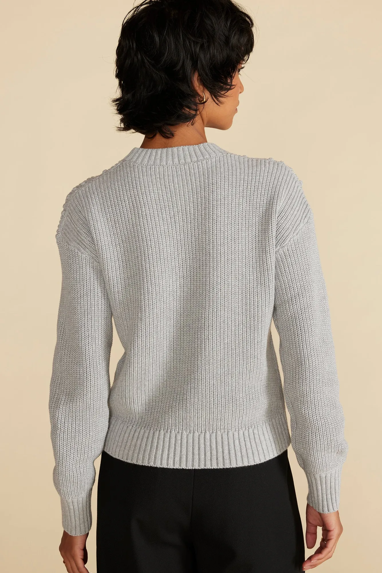 Amour Vert Madella Pom Pom Organic Cotton Sweater- Sweaters & Cardigans