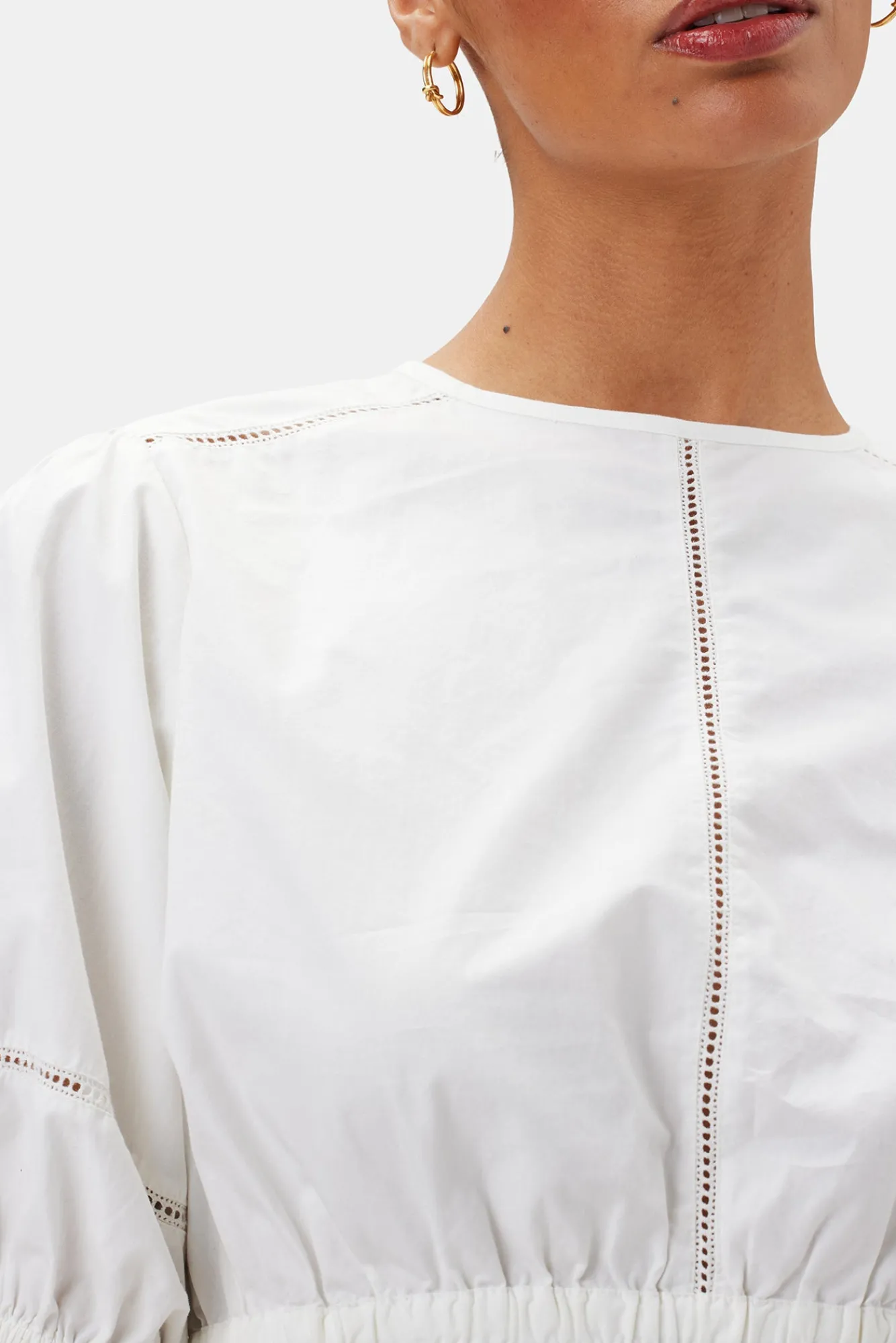 Amour Vert Lisa Organic Cotton Poplin Top- Tops|Clearance